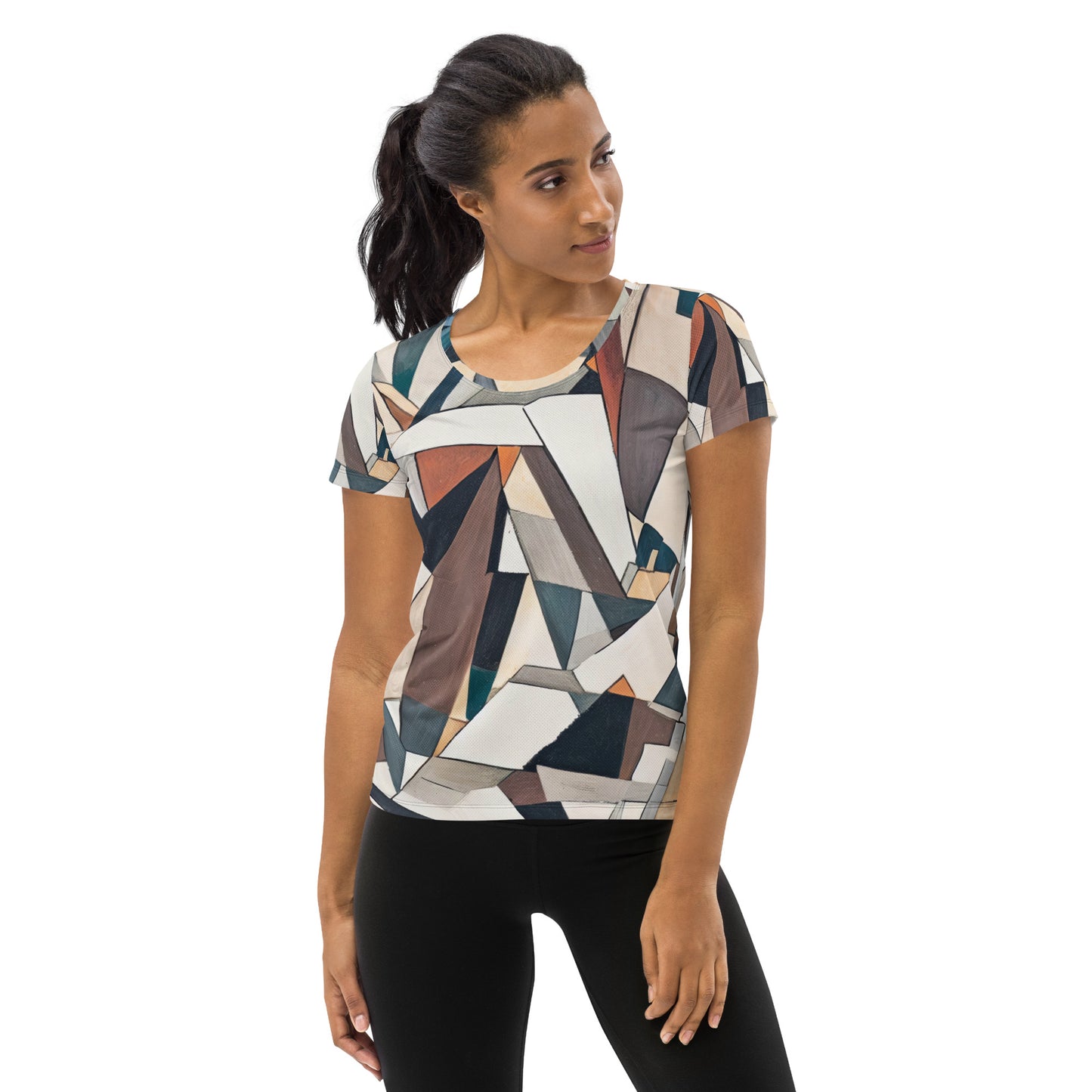 DMV 0264 Abstract Art All-Over Print Women's Athletic T-shirt