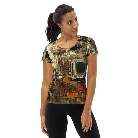 DMV 0120 Avant Garde All-Over Print Women's Athletic T-shirt