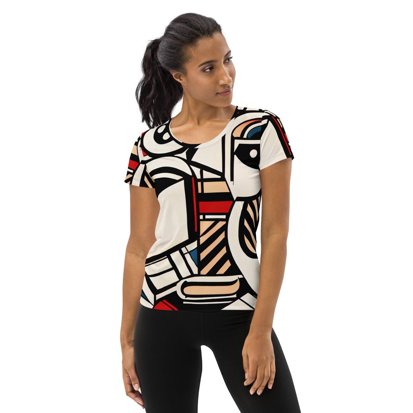 DMV 0226 Boho All-Over Print Women's Athletic T-shirt