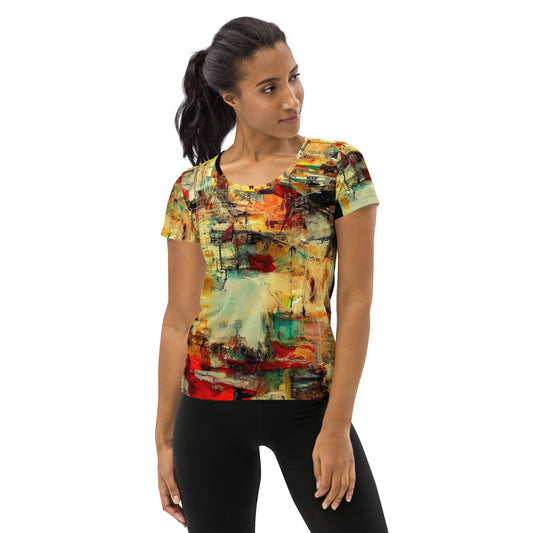 DMV 0132 Avant Garde All-Over Print Women's Athletic T-shirt