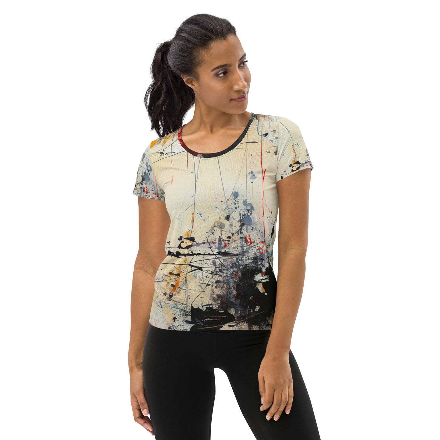 DMV 0145 Avant Garde All-Over Print Women's Athletic T-shirt