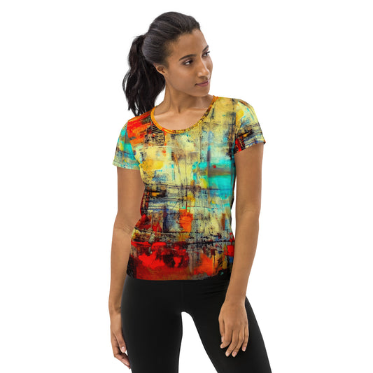 DMV 0279 Avant Garde All-Over Print Women's Athletic T-shirt