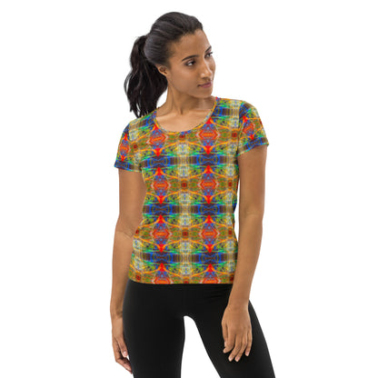 DMV 0191 Avant Garde Artsy All-Over Print Women's Athletic T-shirt