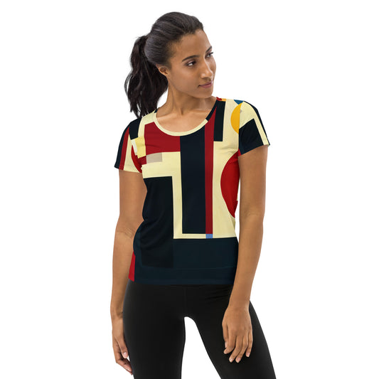 DMV 0205 Abstract Art All-Over Print Women's Athletic T-shirt