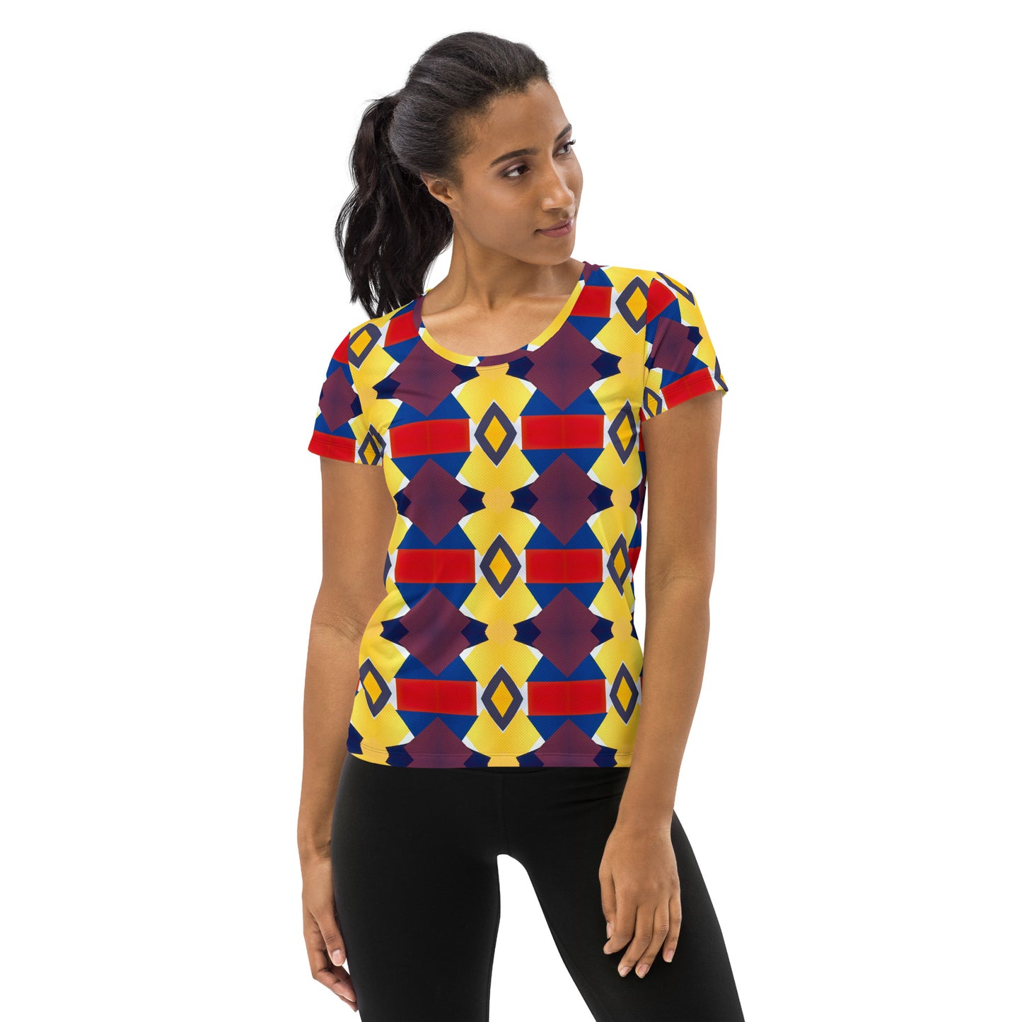 DMV 0418 Classic Boho All-Over Print Women's Athletic T-shirt