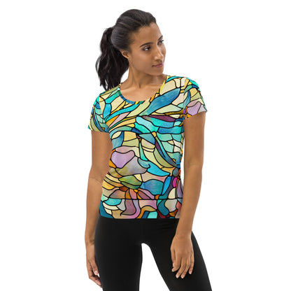 DMV 0167 Boho All-Over Print Women's Athletic T-shirt