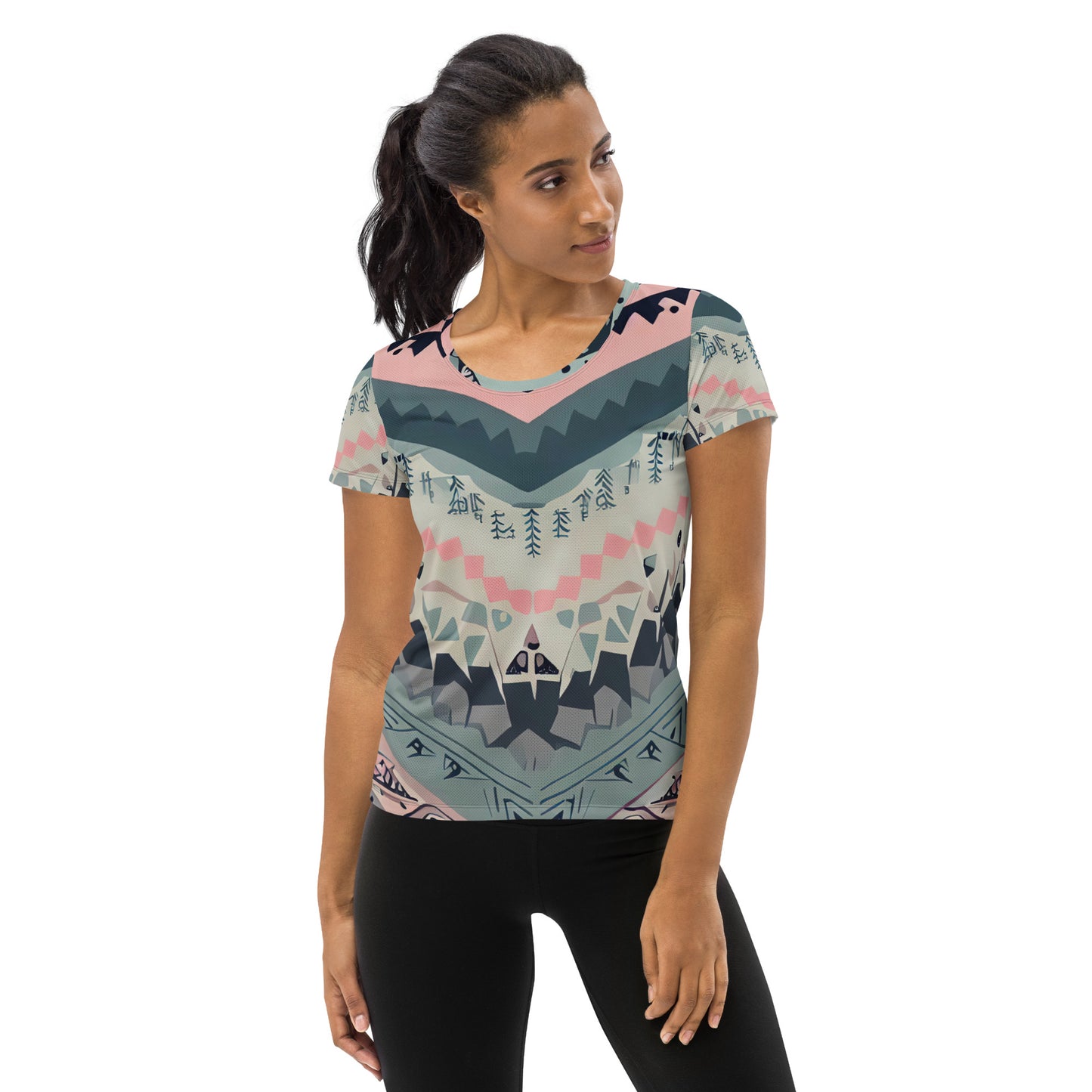 DMV 0306 Boho All-Over Print Women's Athletic T-shirt