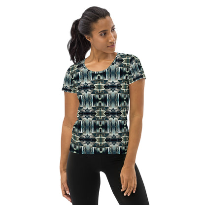 DMV 0414 Conceptual Artsy All-Over Print Women's Athletic T-shirt