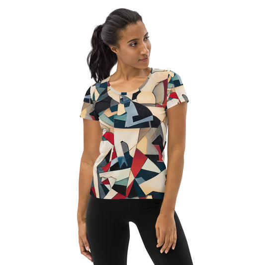 DMV 0508 Abstract Art All-Over Print Women's Athletic T-shirt