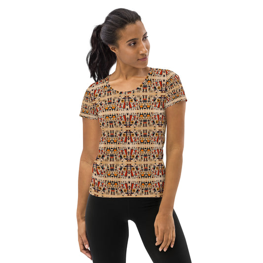 DMV 0509 Classic Boho All-Over Print Women's Athletic T-shirt