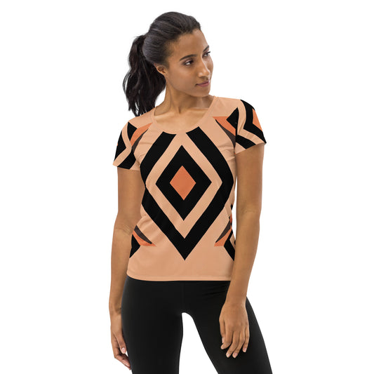 DMV 0518 Boho All-Over Print Women's Athletic T-shirt