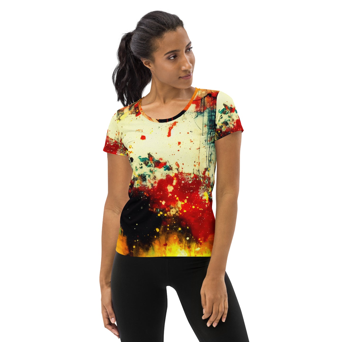 DMV 0326 Avant Garde All-Over Print Women's Athletic T-shirt