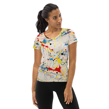 DMV 1902 Avant Garde All-Over Print Women's Athletic T-shirt