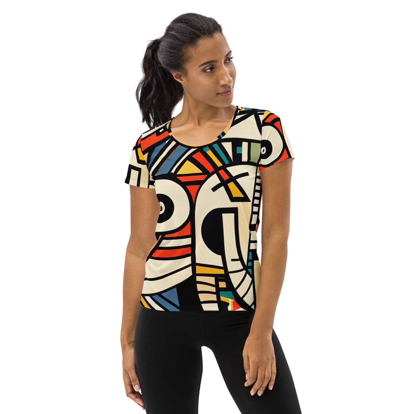 DMV 1063 Boho All-Over Print Women's Athletic T-shirt