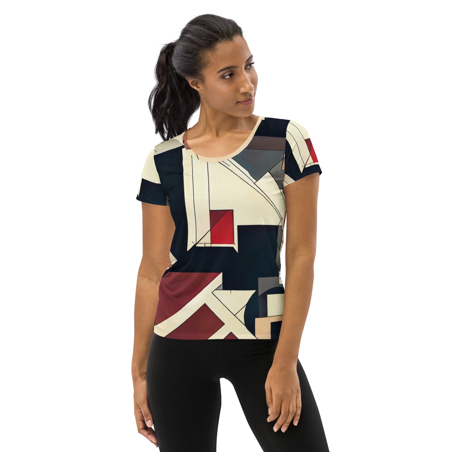 DMV 0886 Abstract Art All-Over Print Women's Athletic T-shirt