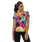 DMV 1487 Floral All-Over Print Women's Athletic T-shirt