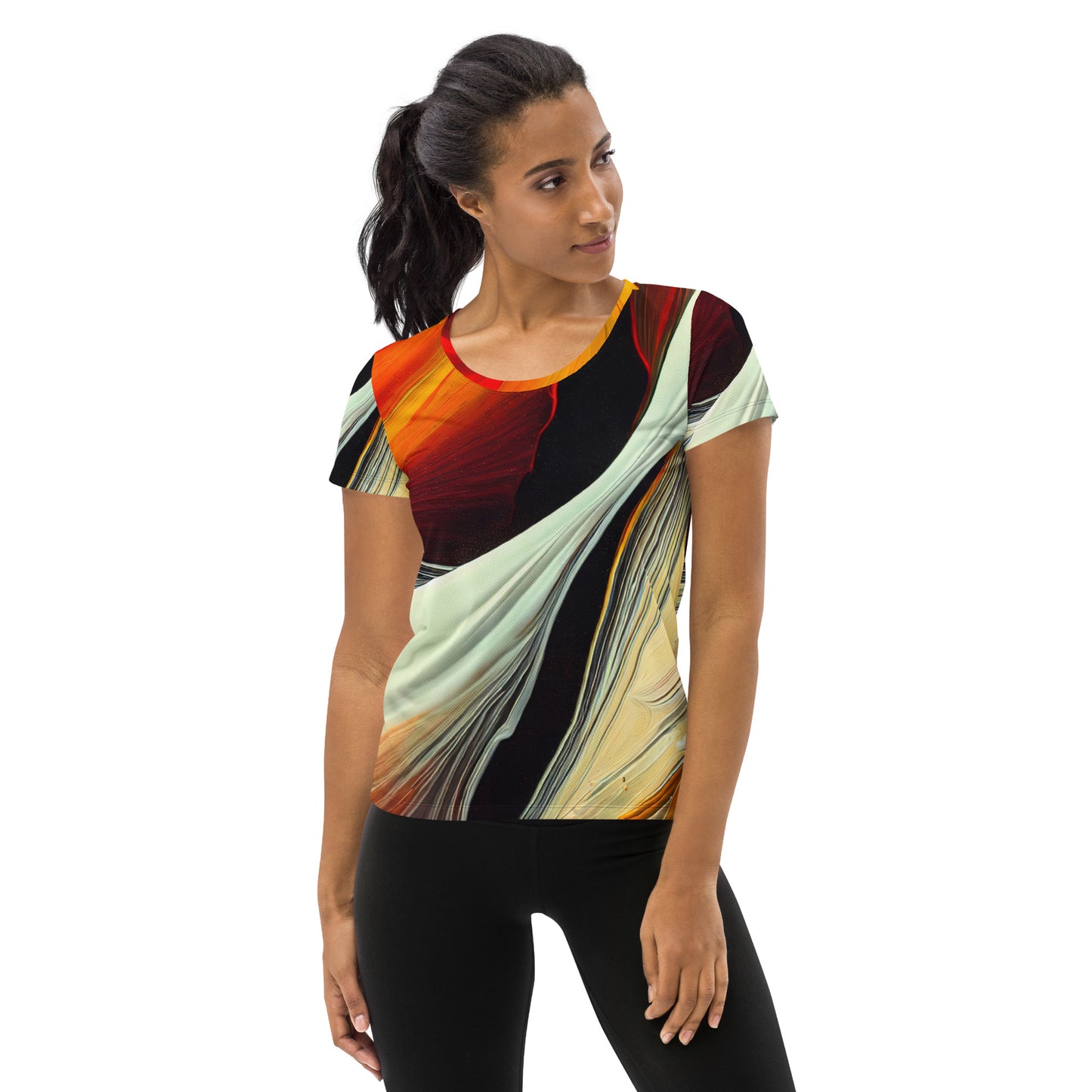 DMV 0976 Avant Garde All-Over Print Women's Athletic T-shirt