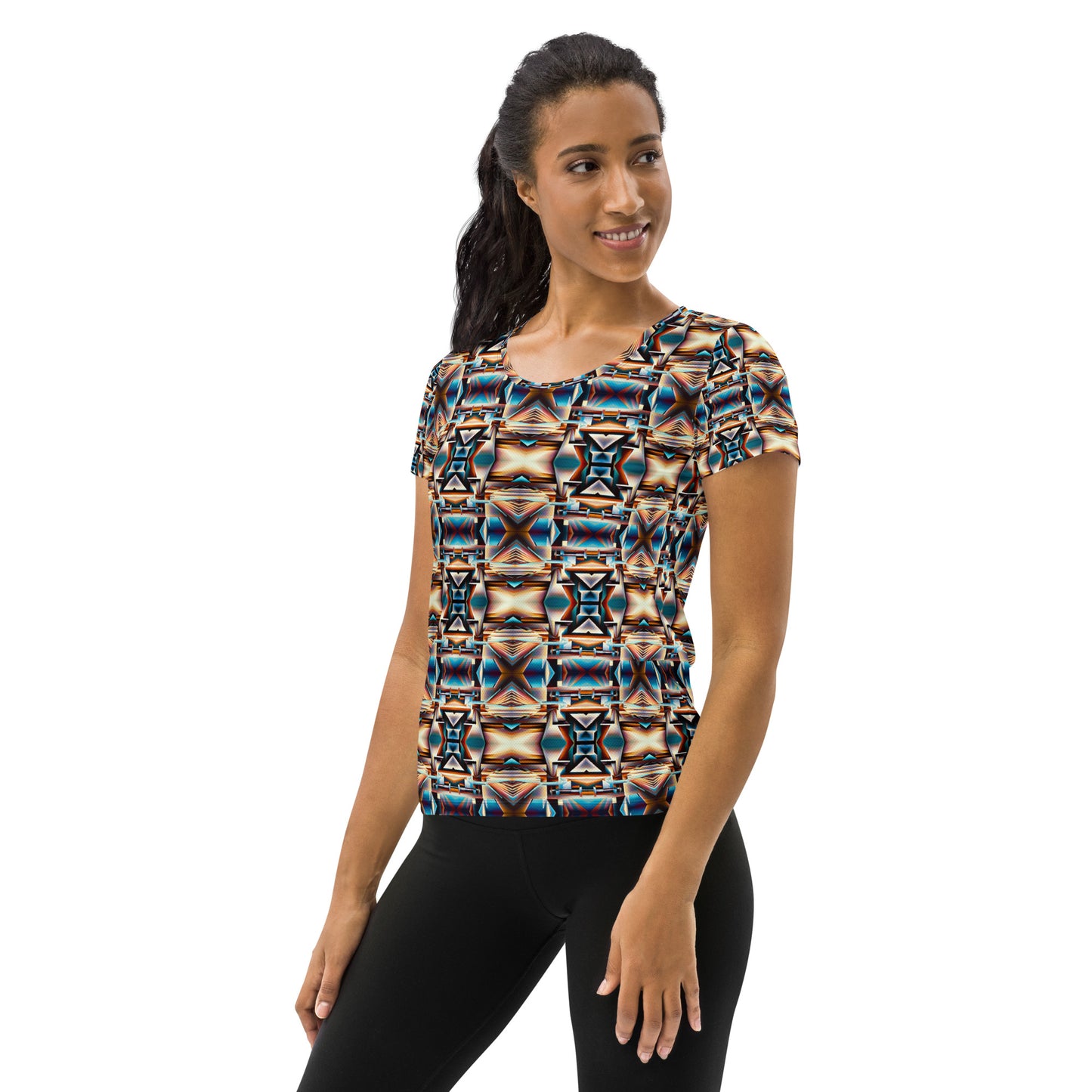 DMV 0275 Conceptual Artsy All-Over Print Women's Athletic T-shirt