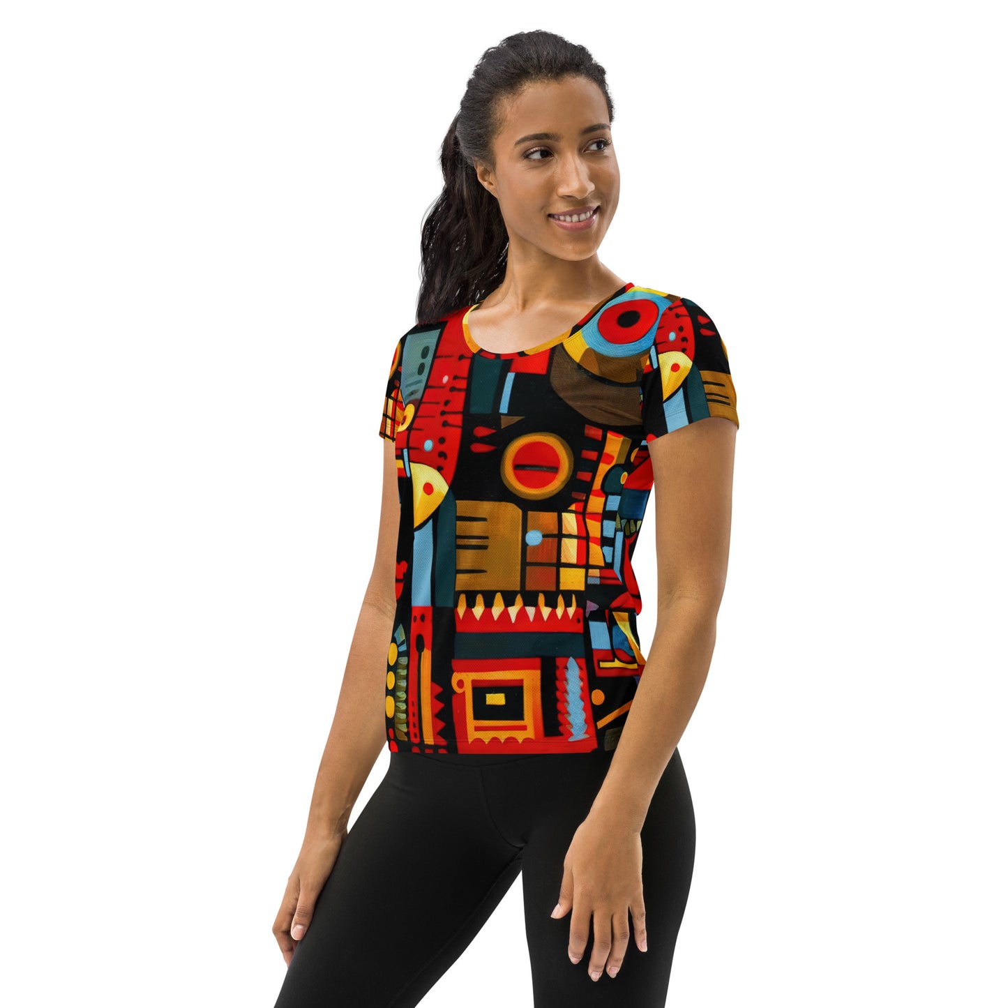 DMV 0233 Psy Art All-Over Print Women's Athletic T-shirt