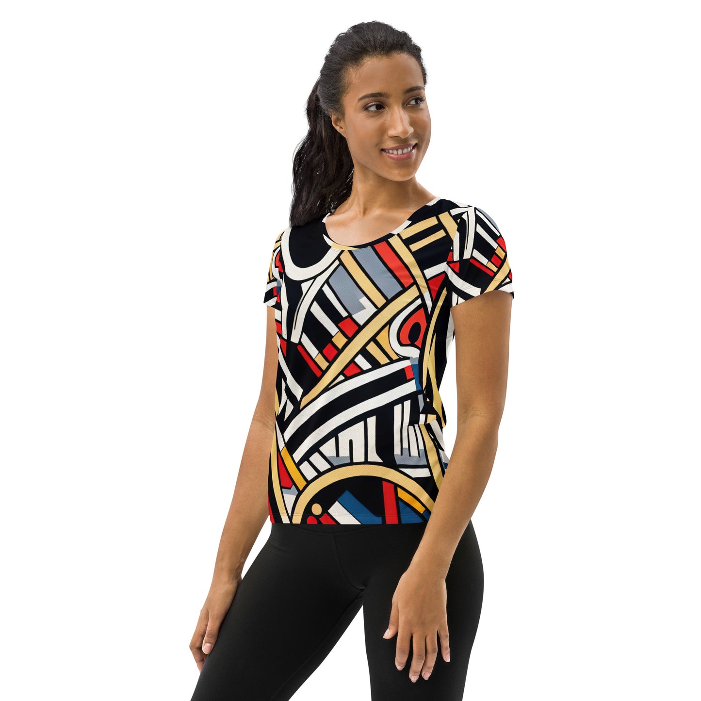 DMV 0001 Boho All-Over Print Women's Athletic T-shirt