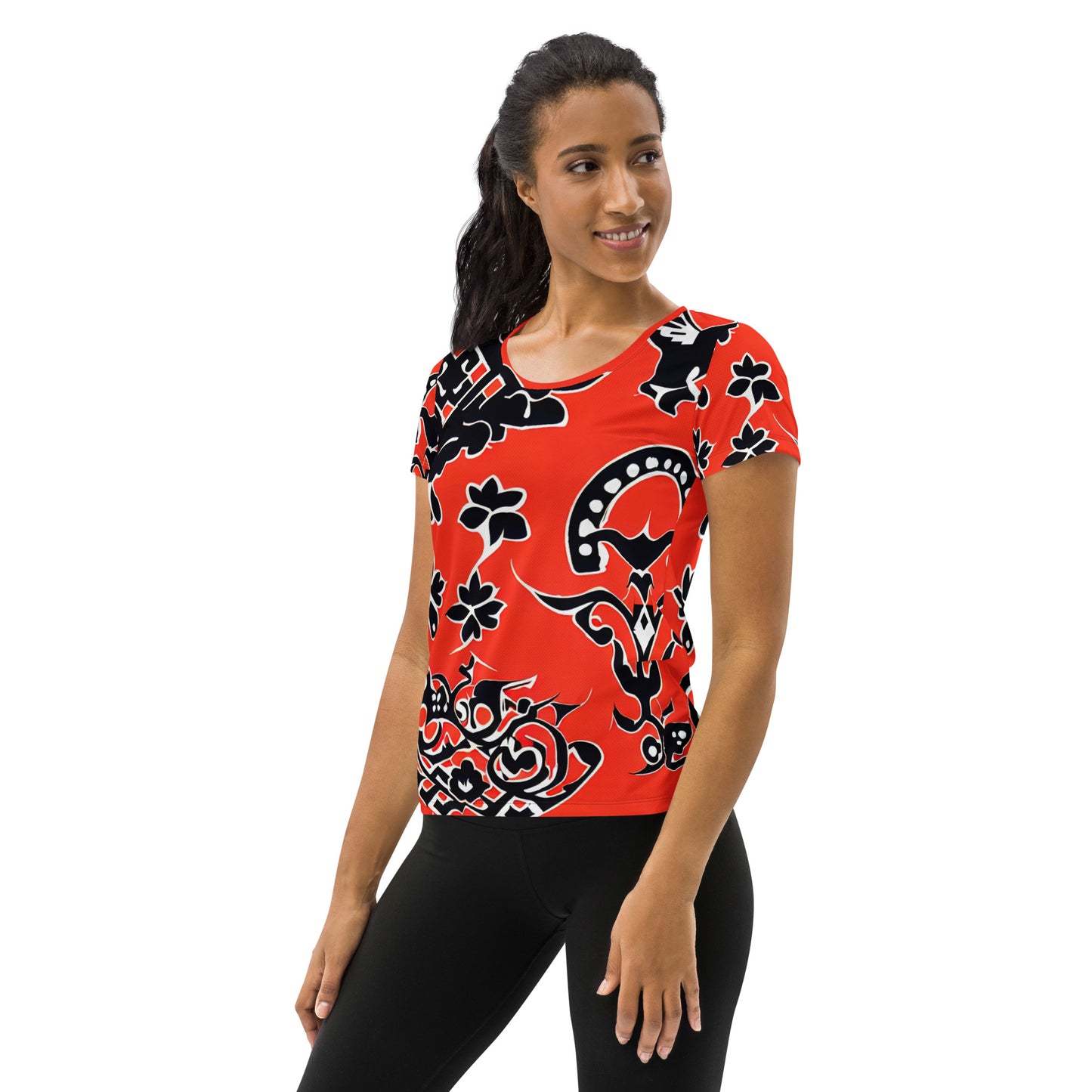 DMV 0038 Boho All-Over Print Women's Athletic T-shirt