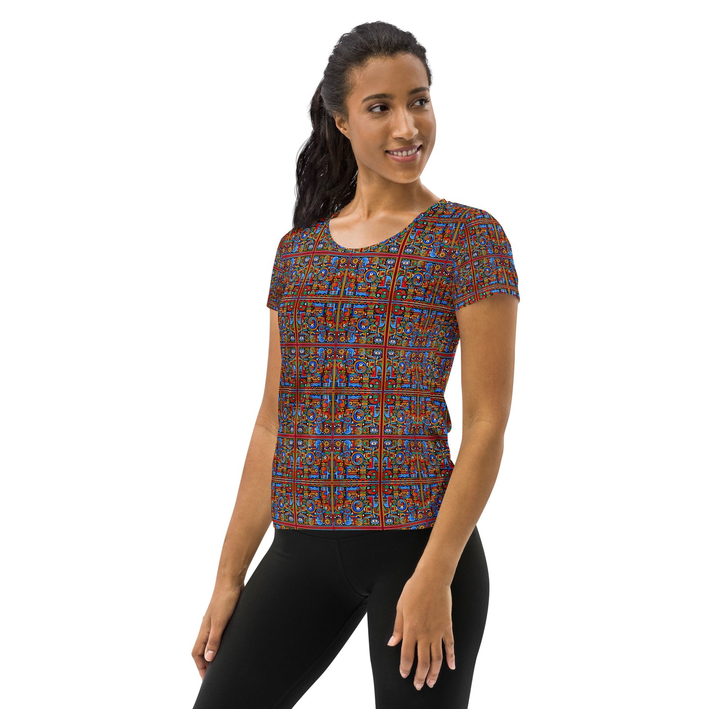 DMV 0066 Psy Artsy All-Over Print Women's Athletic T-shirt