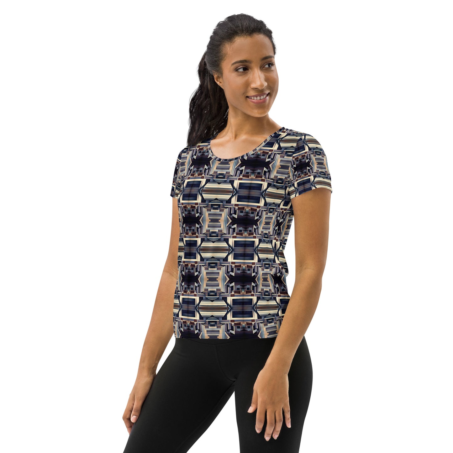 DMV 0058 Conceptual Artsy All-Over Print Women's Athletic T-shirt