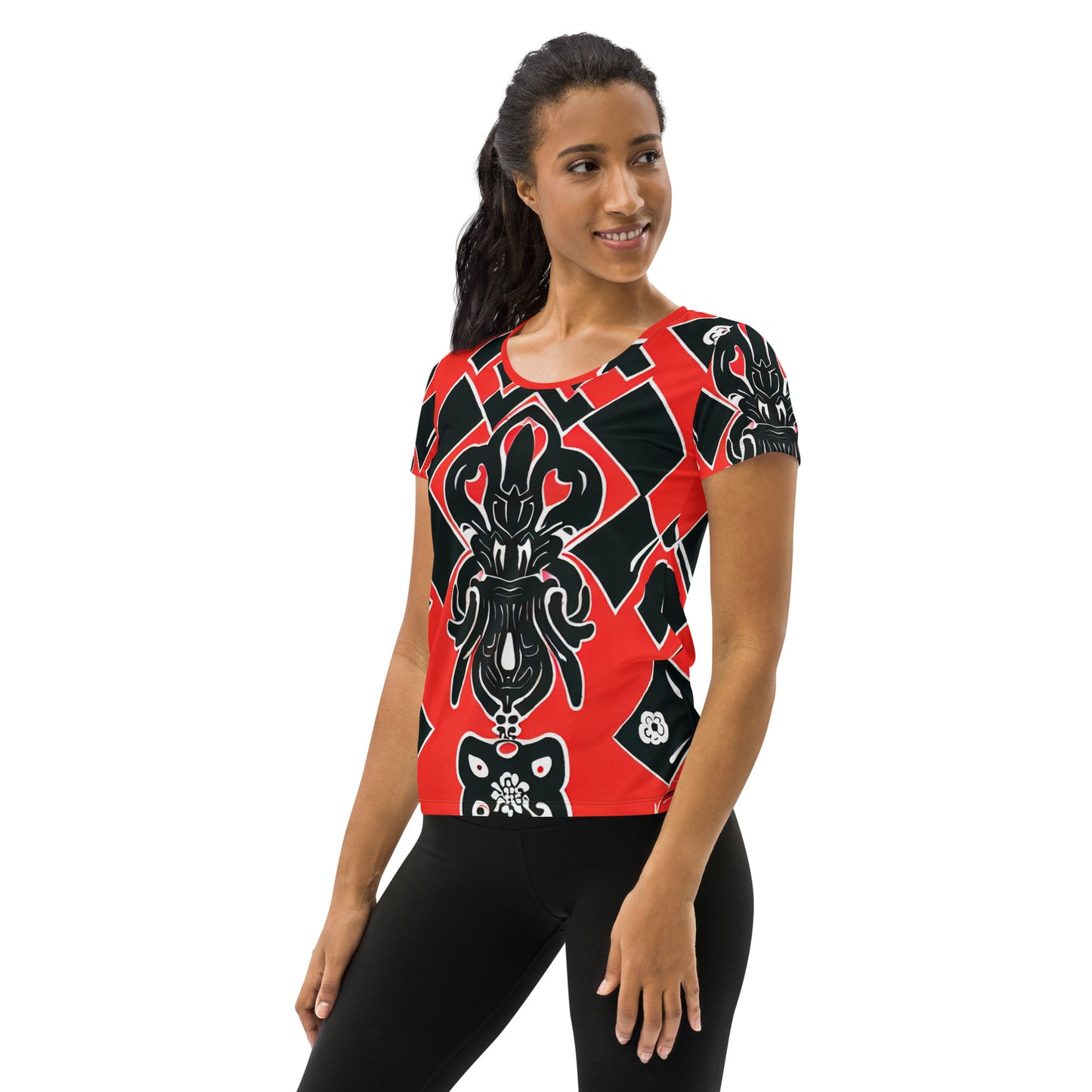 DMV 0017 Boho All-Over Print Women's Athletic T-shirt