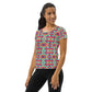 DMV 0010 Vintage Artsy All-Over Print Women's Athletic T-shirt