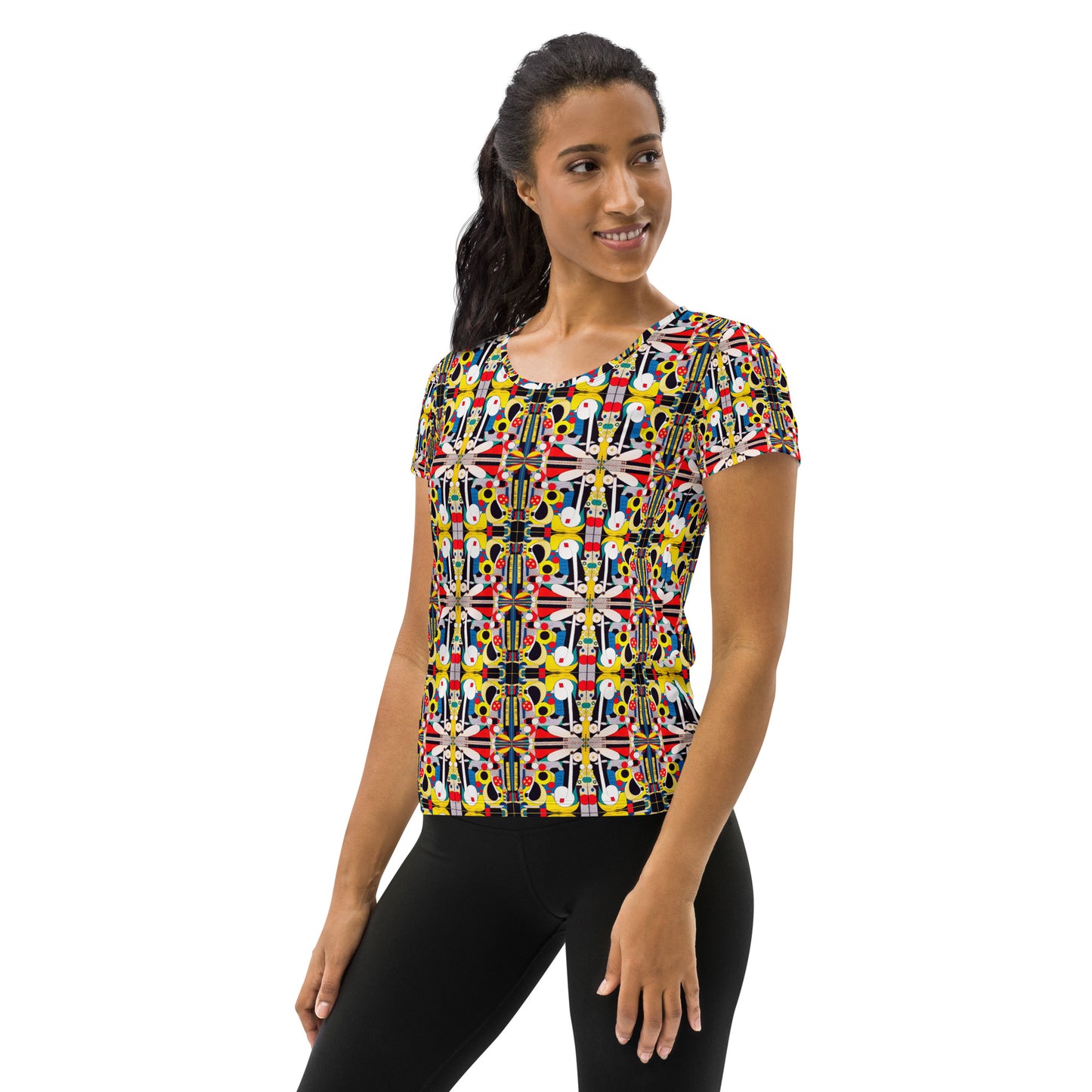 DMV 0246 Chic Boho All-Over Print Women's Athletic T-shirt