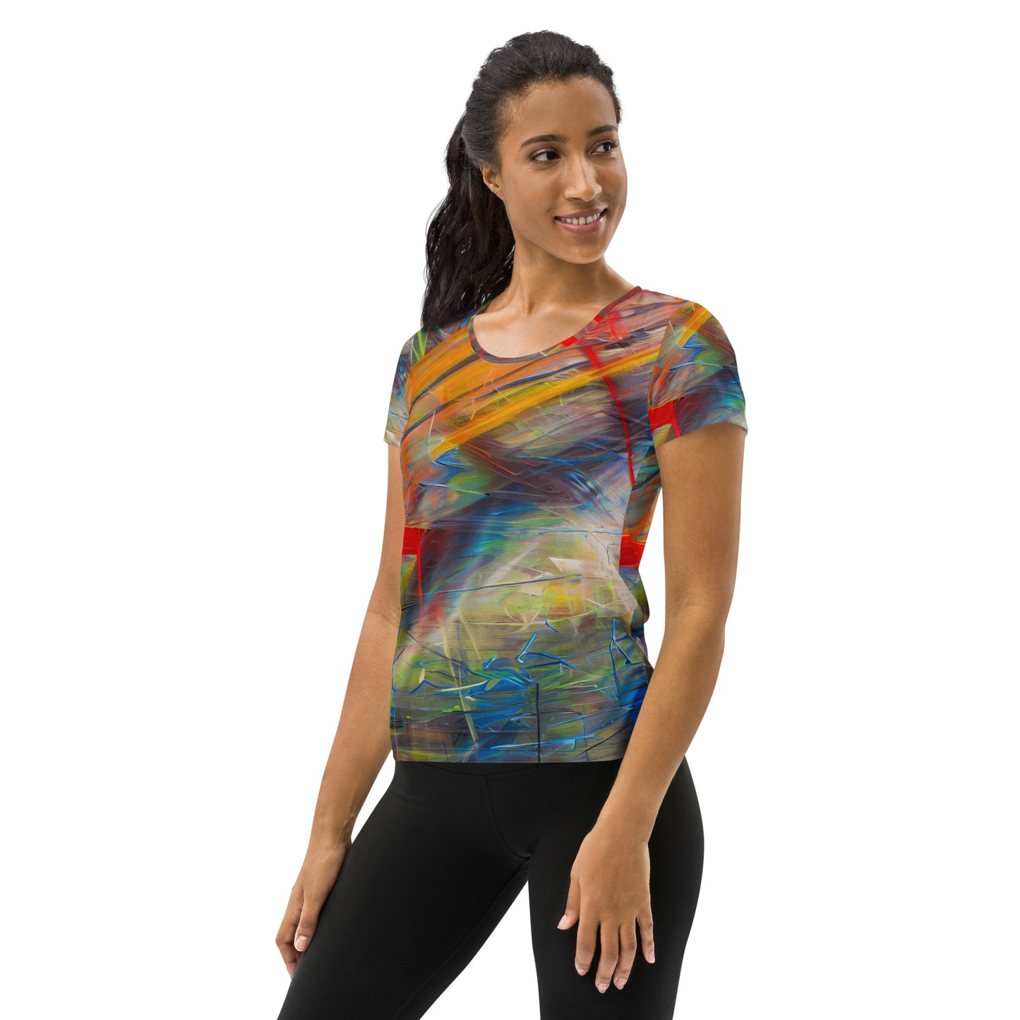 DMV 0248 Avant Garde All-Over Print Women's Athletic T-shirt