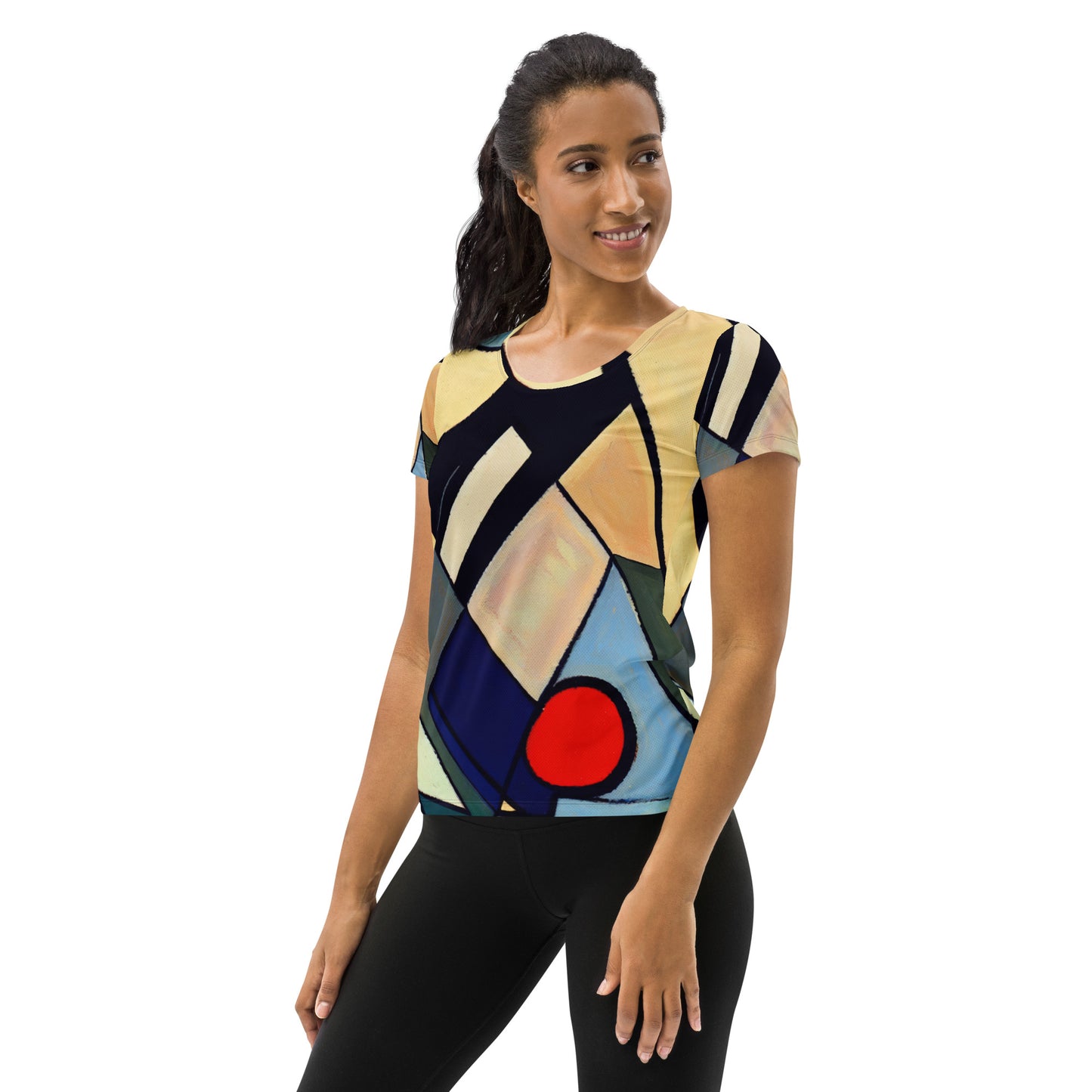 DMV 0234 Abstract Art All-Over Print Women's Athletic T-shirt