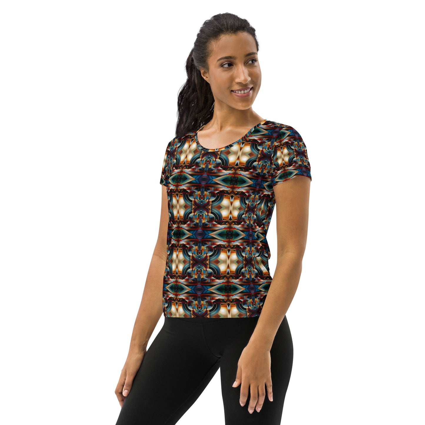 DMV 0127 Conceptual Artsy All-Over Print Women's Athletic T-shirt