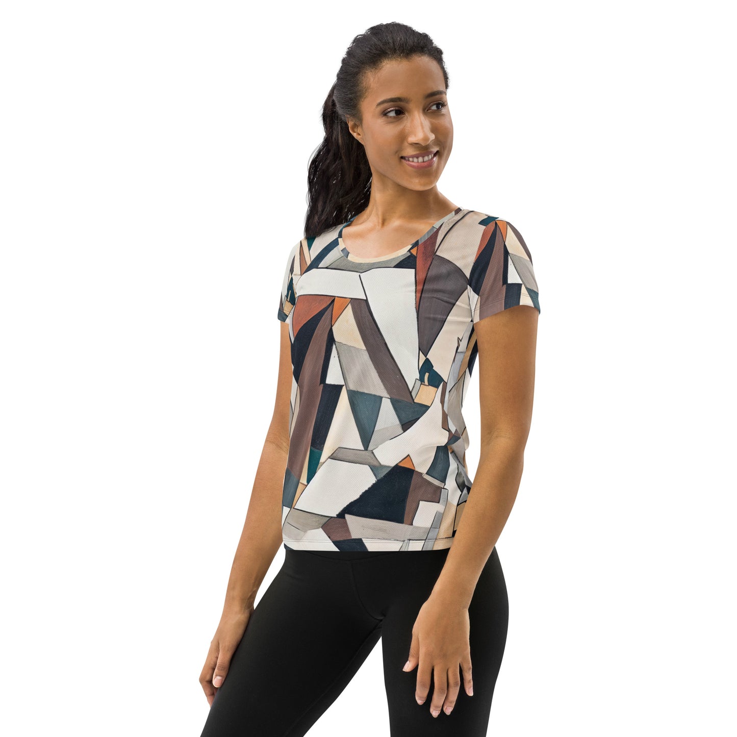 DMV 0264 Abstract Art All-Over Print Women's Athletic T-shirt