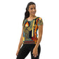 DMV 0237 Retro Art All-Over Print Women's Athletic T-shirt