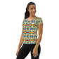 DMV 0102 Vintage Artsy All-Over Print Women's Athletic T-shirt