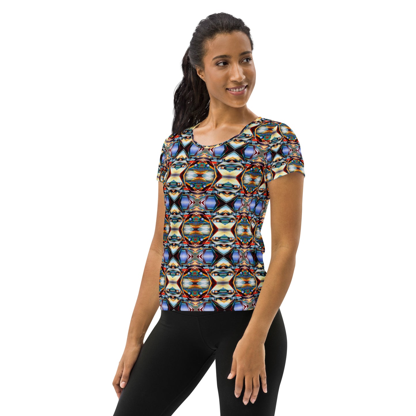 DMV 0221 Conceptual Artsy All-Over Print Women's Athletic T-shirt