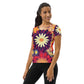 DMV 0097 Floral All-Over Print Women's Athletic T-shirt