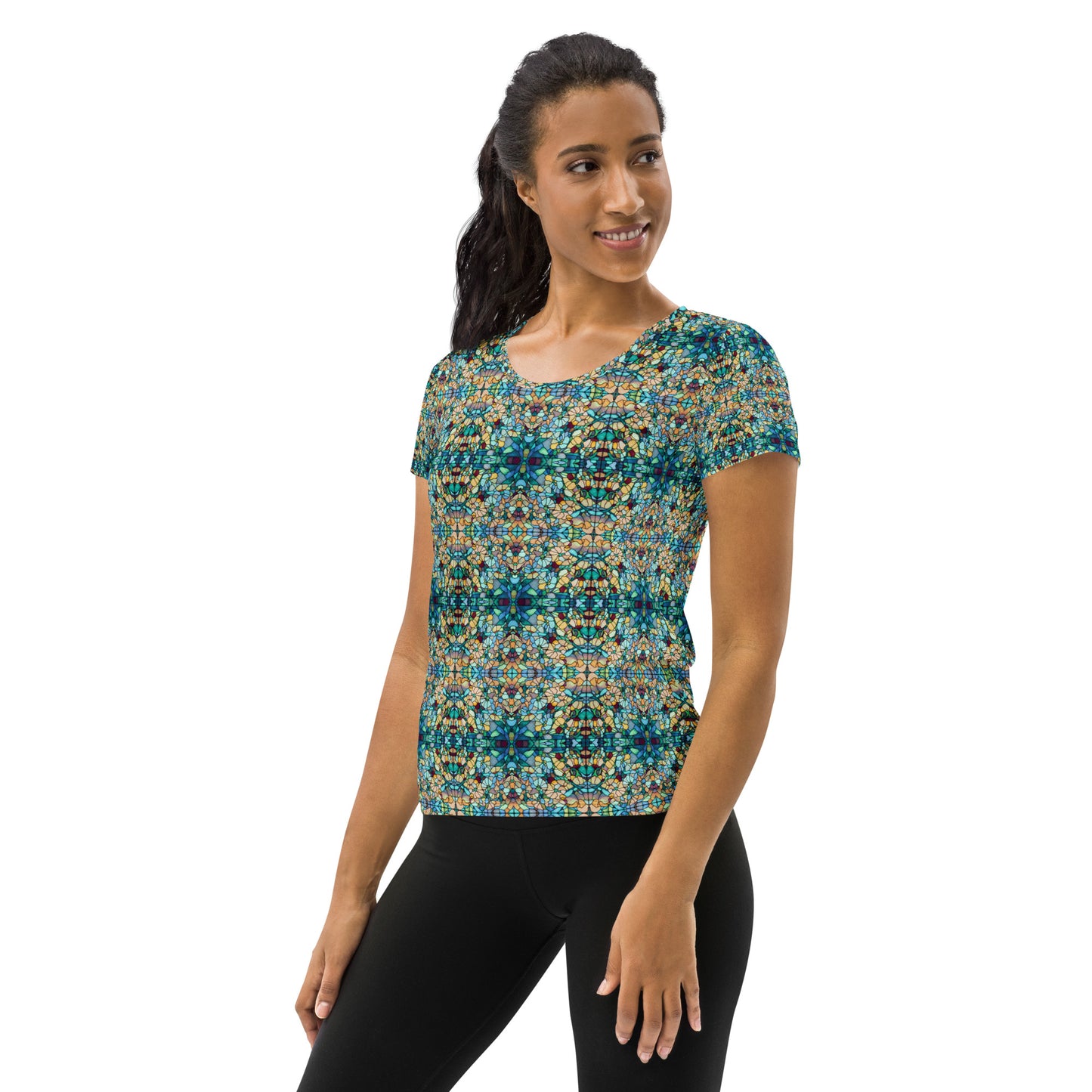 DMV 0254 Chic Boho All-Over Print Women's Athletic T-shirt