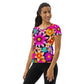 DMV 0136 Floral All-Over Print Women's Athletic T-shirt