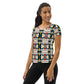 DMV 0139 Vintage Artsy All-Over Print Women's Athletic T-shirt