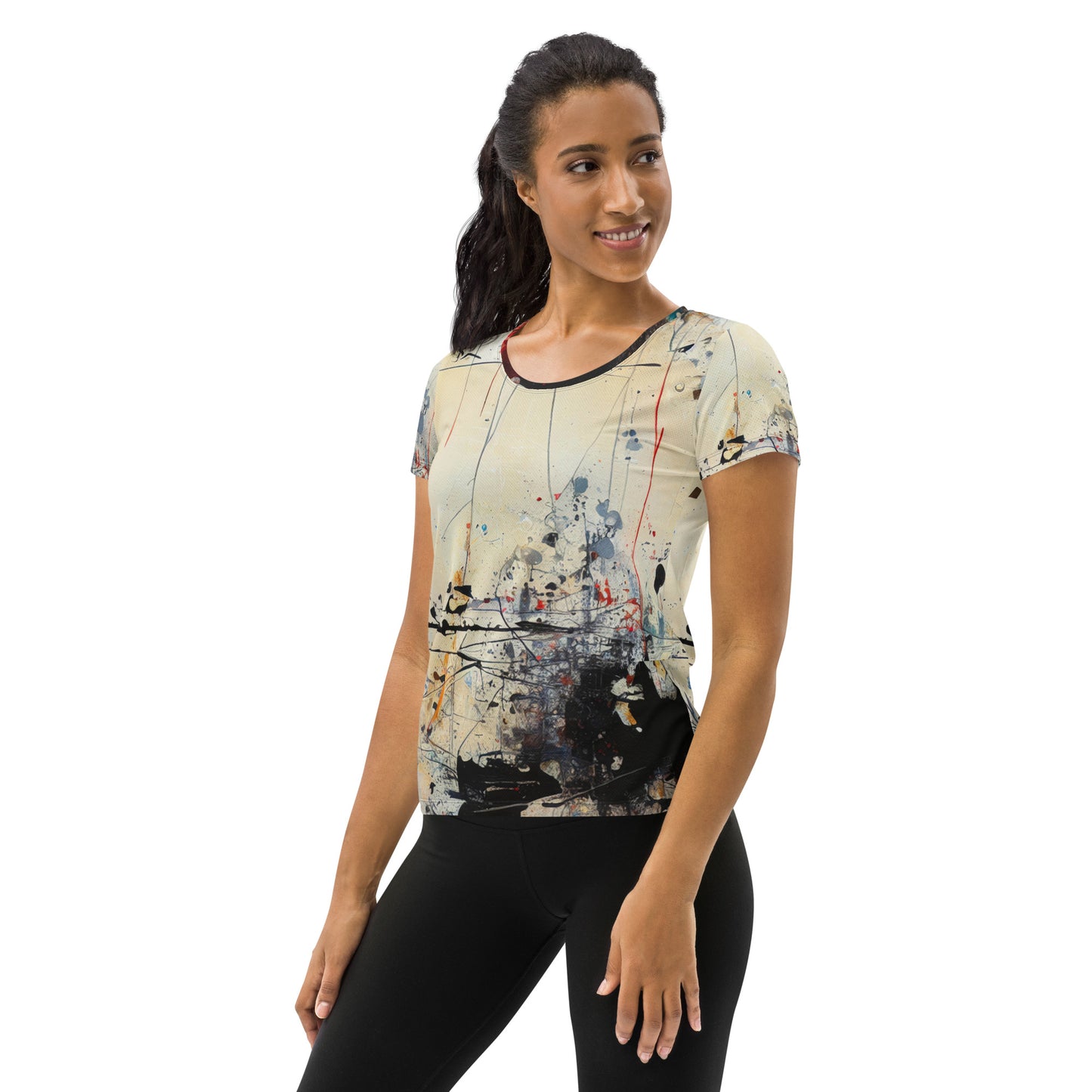 DMV 0145 Avant Garde All-Over Print Women's Athletic T-shirt