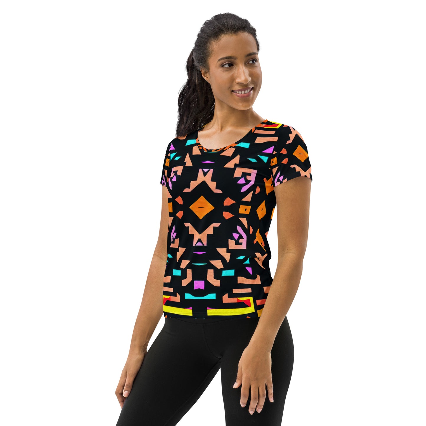 DMV 0147 Boho All-Over Print Women's Athletic T-shirt