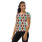 DMV 0134 Vintage Artsy All-Over Print Women's Athletic T-shirt