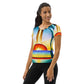 DMV 0262 Retro Art All-Over Print Women's Athletic T-shirt