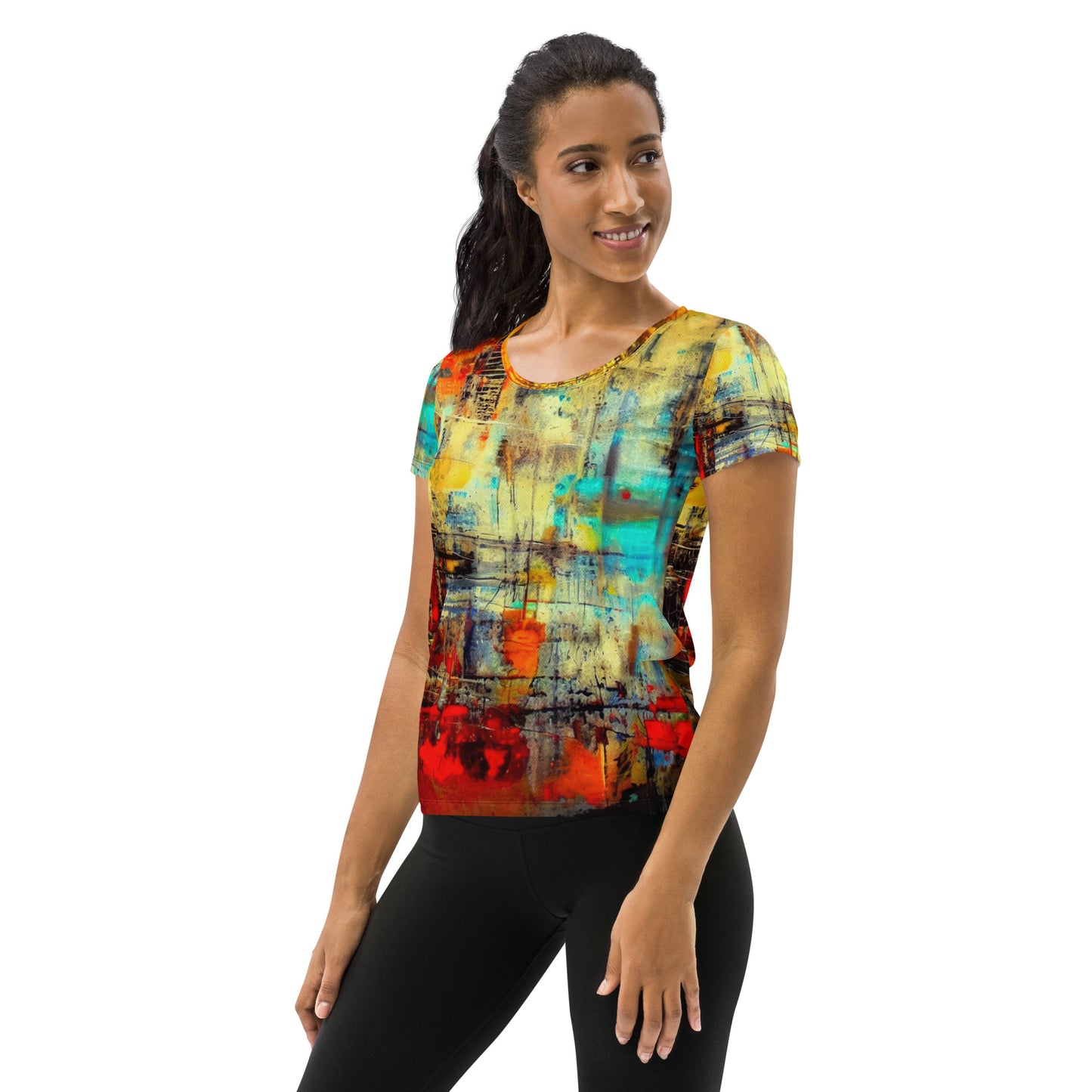 DMV 0279 Avant Garde All-Over Print Women's Athletic T-shirt