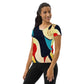 DMV 1356 Retro Art All-Over Print Women's Athletic T-shirt