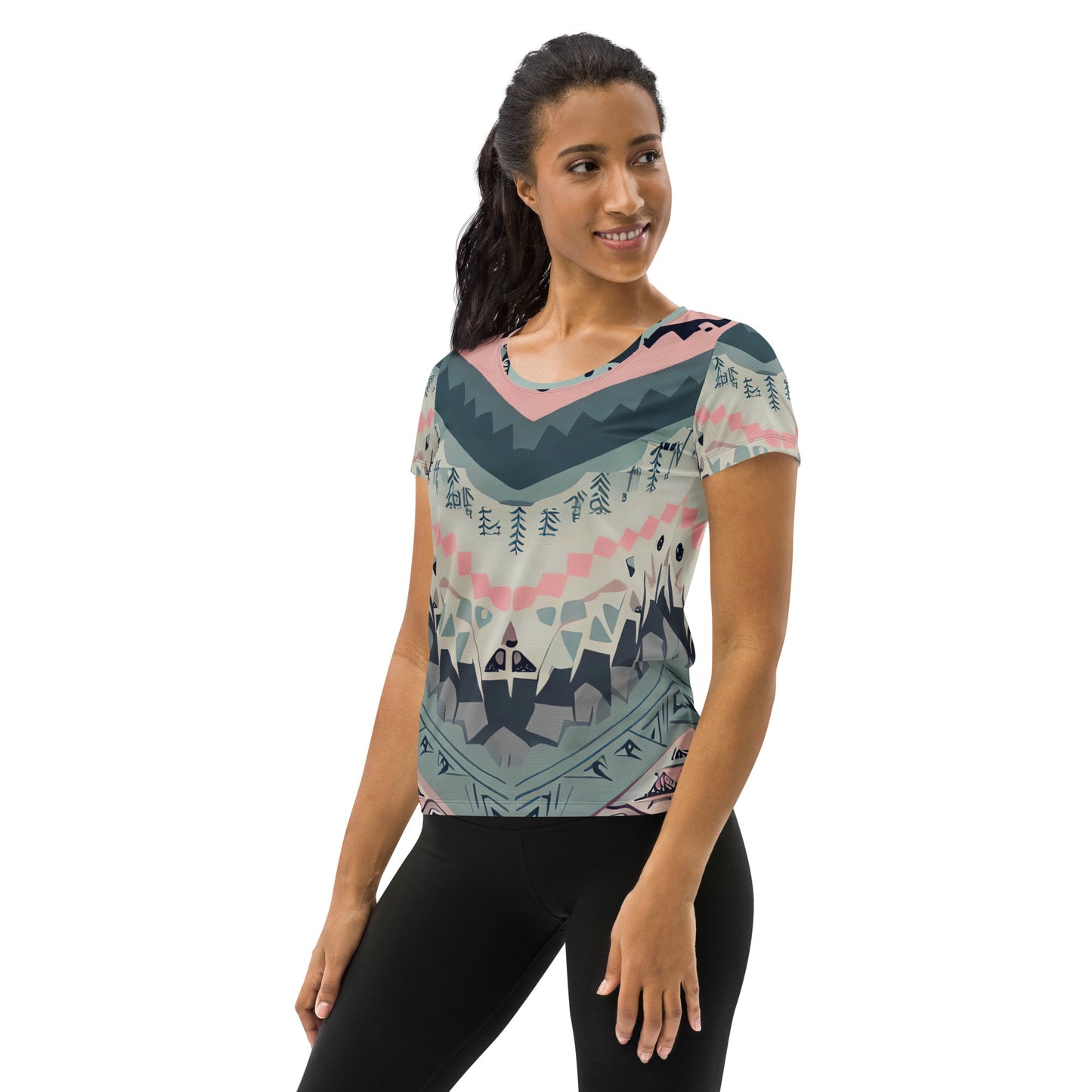 DMV 0306 Boho All-Over Print Women's Athletic T-shirt