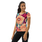 DMV 0293 Floral All-Over Print Women's Athletic T-shirt