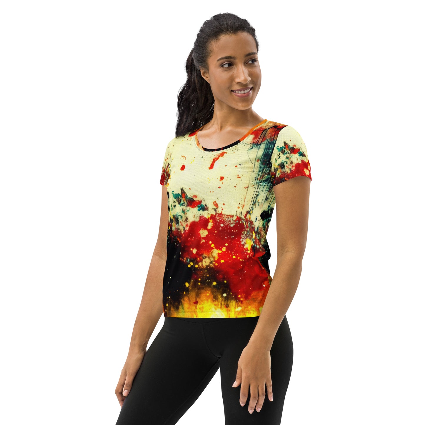 DMV 0326 Avant Garde All-Over Print Women's Athletic T-shirt